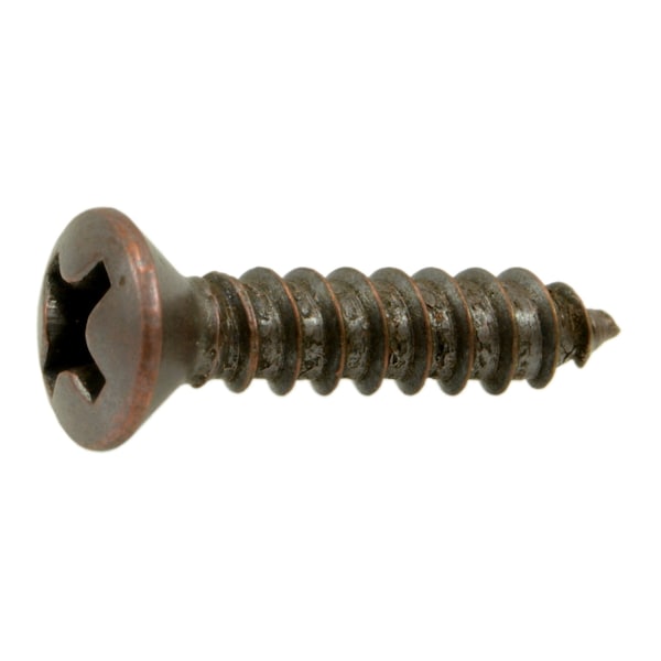 Midwest Fastener Sheet Metal Screw, #6 x 5/8 in, Antique Copper Steel Oval Head Phillips Drive, 40 PK 63297 - main